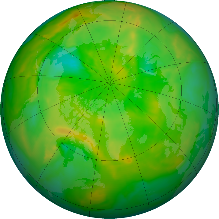 Arctic ozone map for 11 June 2012